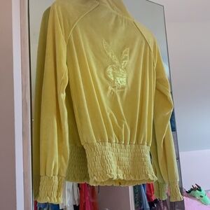 Playboy Y2K Satin Velour Hoodie Crop MINT! 💕🐰